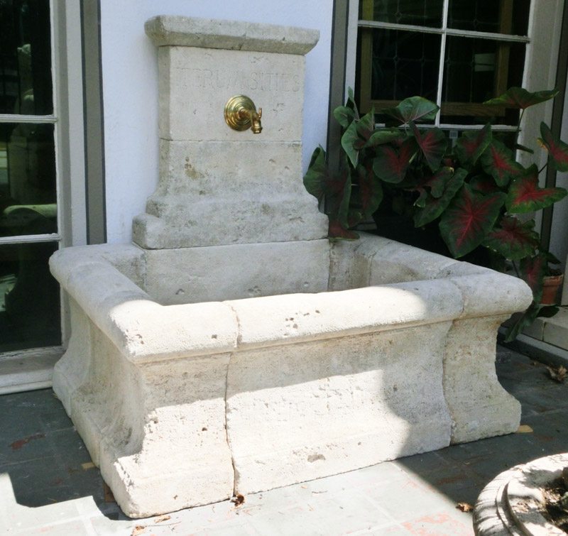 ROMAN CARVED STONE fountain A11550