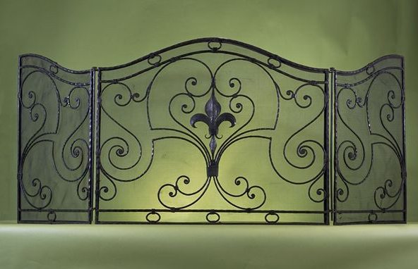 French Iron Fire Screen