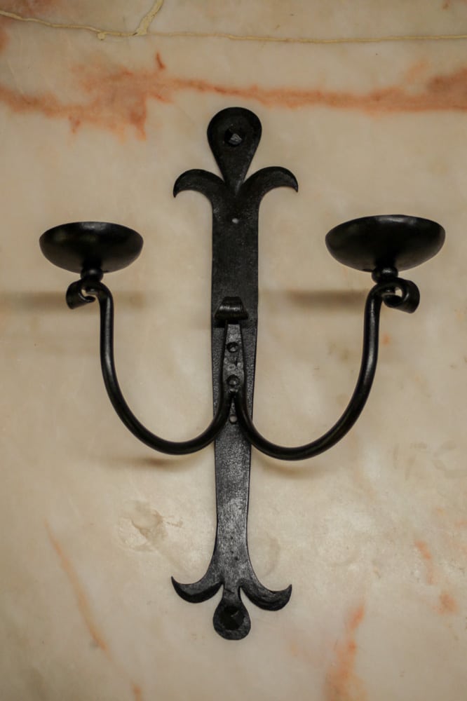 Wrought Iron Double Candelabra A11935 - Architectural Accents