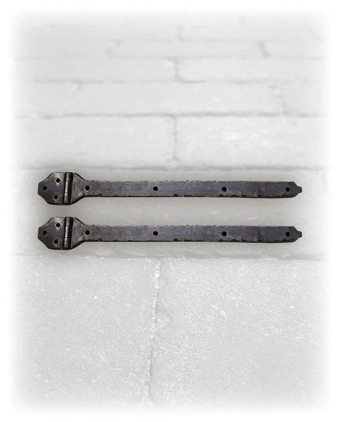 Pair Of Small Iron Strap Hinges