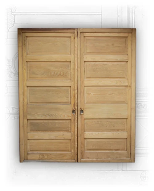 Oak American 5 Panel Pocket Doors