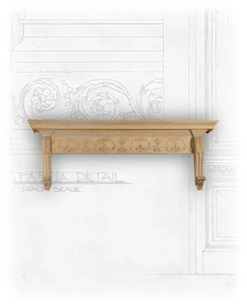 Single 18th C. Superbly Carved Overdoor English Georgian