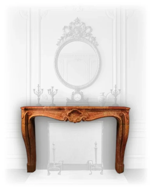 Louis XV French Marble Mantel