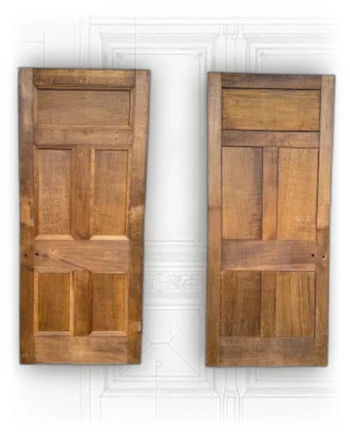 English Late 19th C. Oak 5 Panel Door